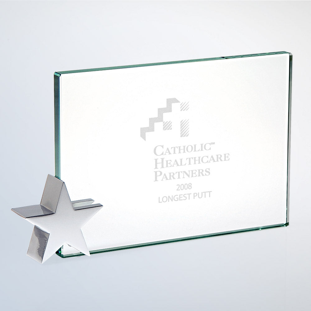 Achievement Award W/ Chrome Star Holder premium recognition award