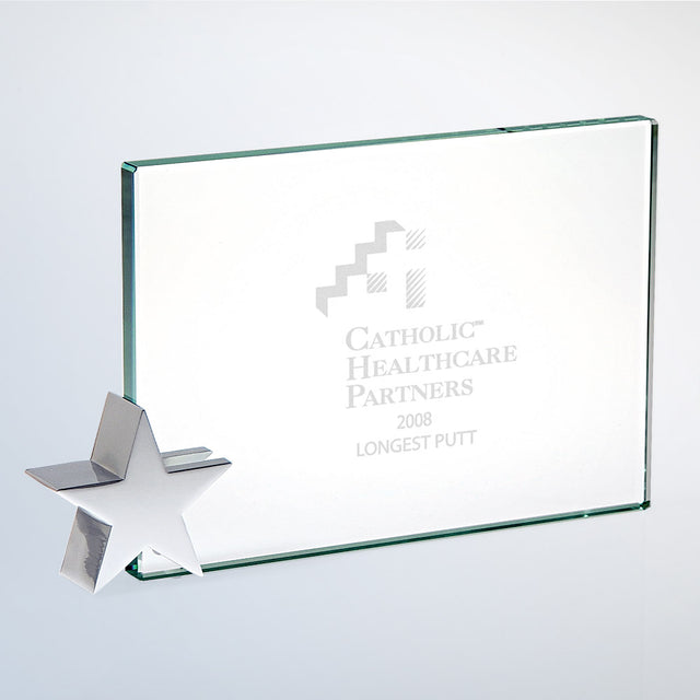Achievement Award W/ Chrome Star Holder premium recognition award