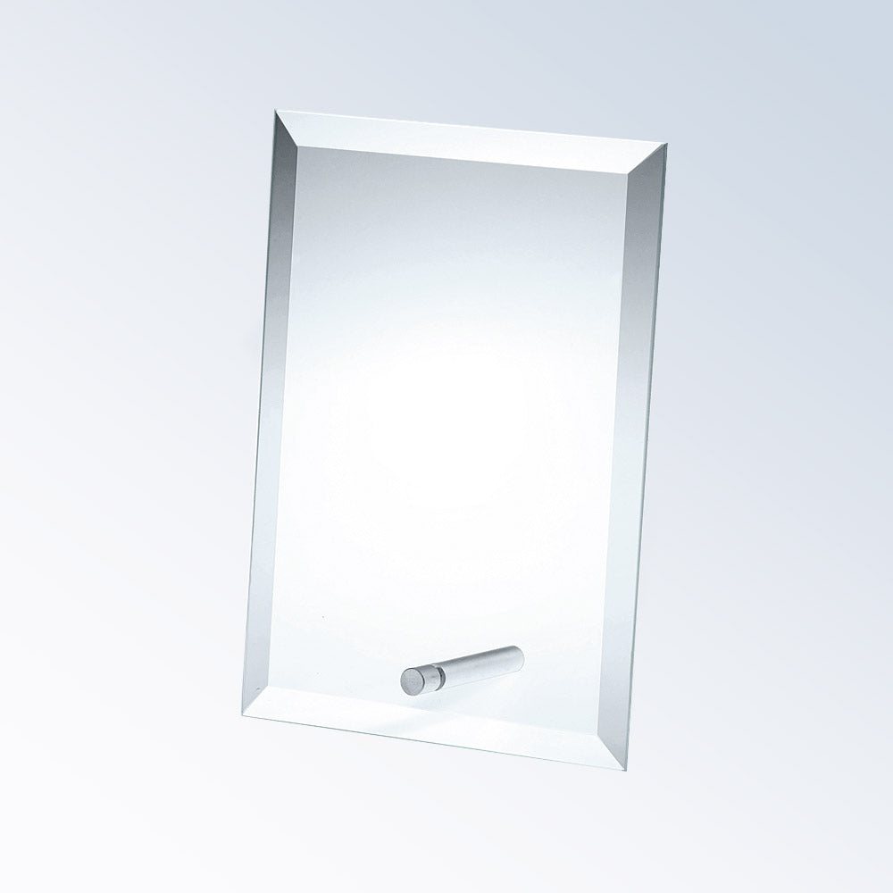 Beveled Vertical Rectangle W/ Aluminum Pole premium recognition award