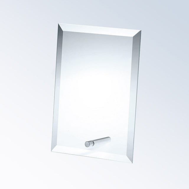 Beveled Vertical Rectangle W/ Aluminum Pole premium recognition award