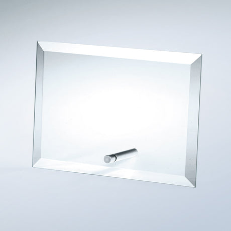 Beveled Horizontal Rectangle W/ Aluminum Pole premium recognition award
