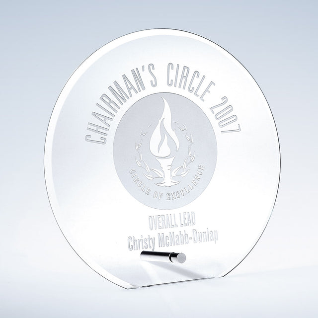 Beveled Circle w/ Aluminum Pole premium recognition award