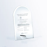 Beveled Arch w/ Aluminum Pole premium recognition award