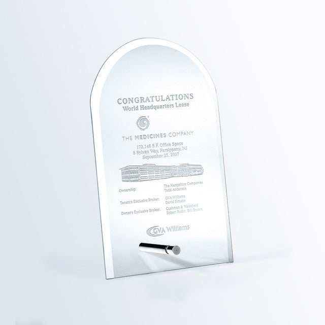 Beveled Arch w/ Aluminum Pole premium recognition award