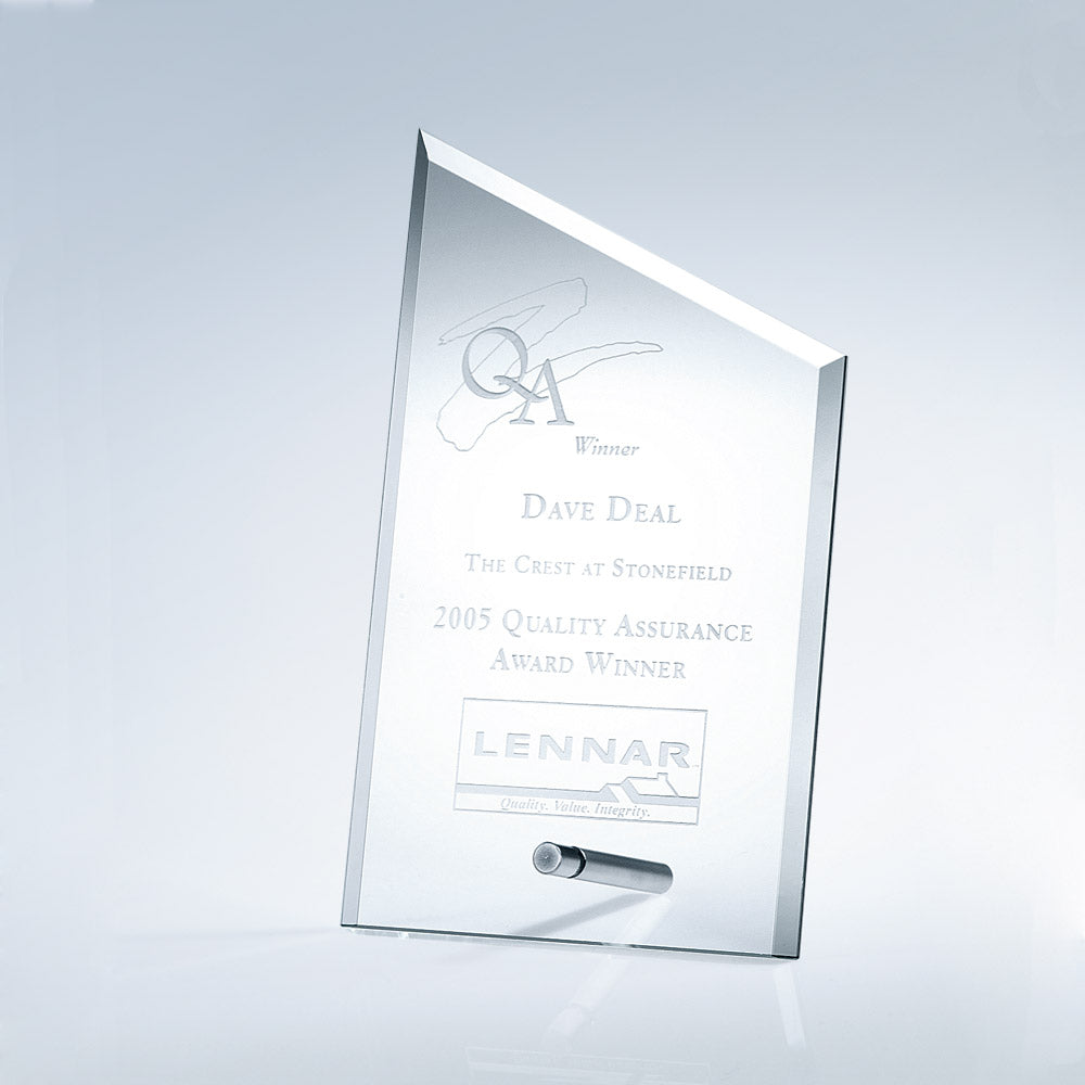 Beveled Sail w/ Aluminum Pole premium recognition award