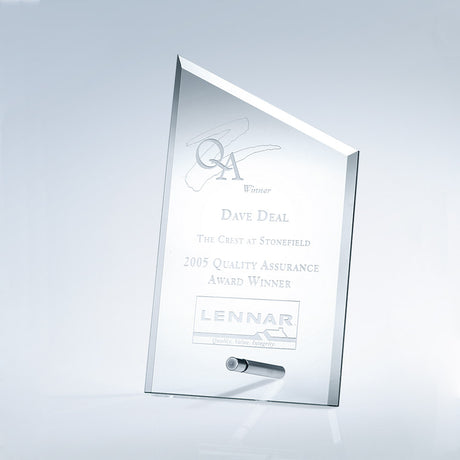 Beveled Sail w/ Aluminum Pole premium recognition award