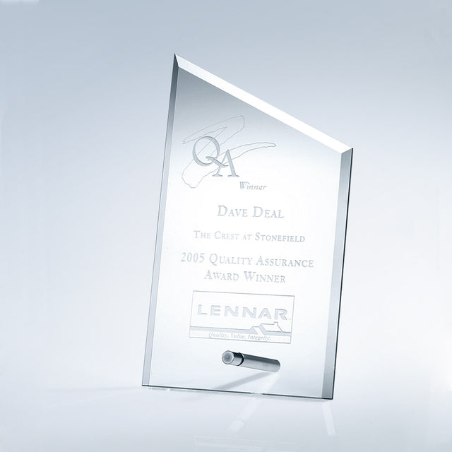 Beveled Sail w/ Aluminum Pole premium recognition award