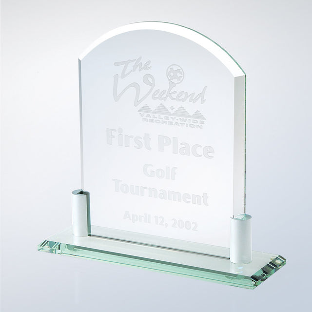 Vertical Arch W/ Aluminum Holder Base premium recognition award