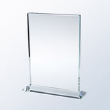 Starfire Clear Glass Vertical Rectangle w/ Base premium recognition award