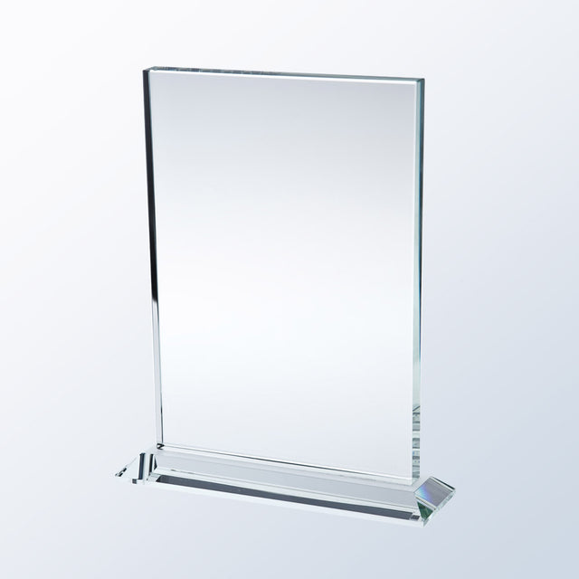 Starfire Clear Glass Vertical Rectangle w/ Base premium recognition award