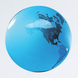 Glass Colored Globe-Flat Bottom premium recognition award