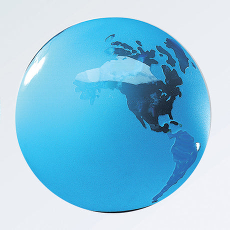 Glass Colored Globe-Flat Bottom premium recognition award