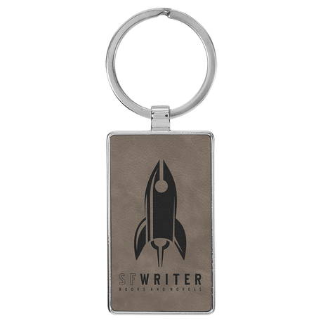 Rectangle Keychain with Metal Frame