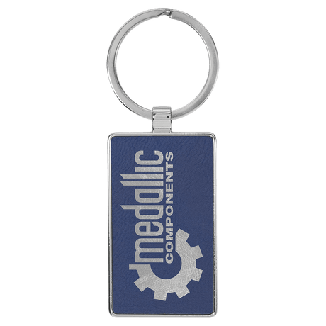 Rectangle Keychain with Metal Frame