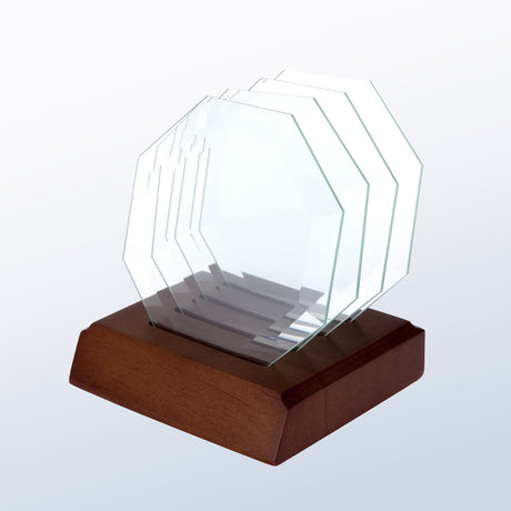 Octagon Glass Coaster premium recognition award