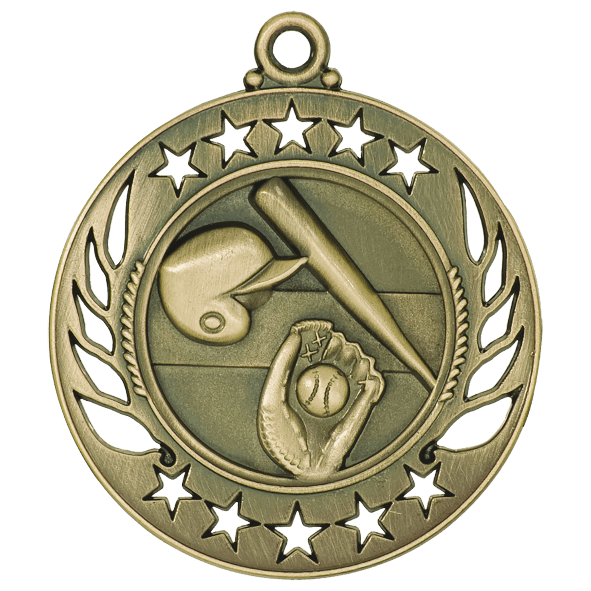 Baseball/Softball Galaxy Medal-Gold 2 1/4"