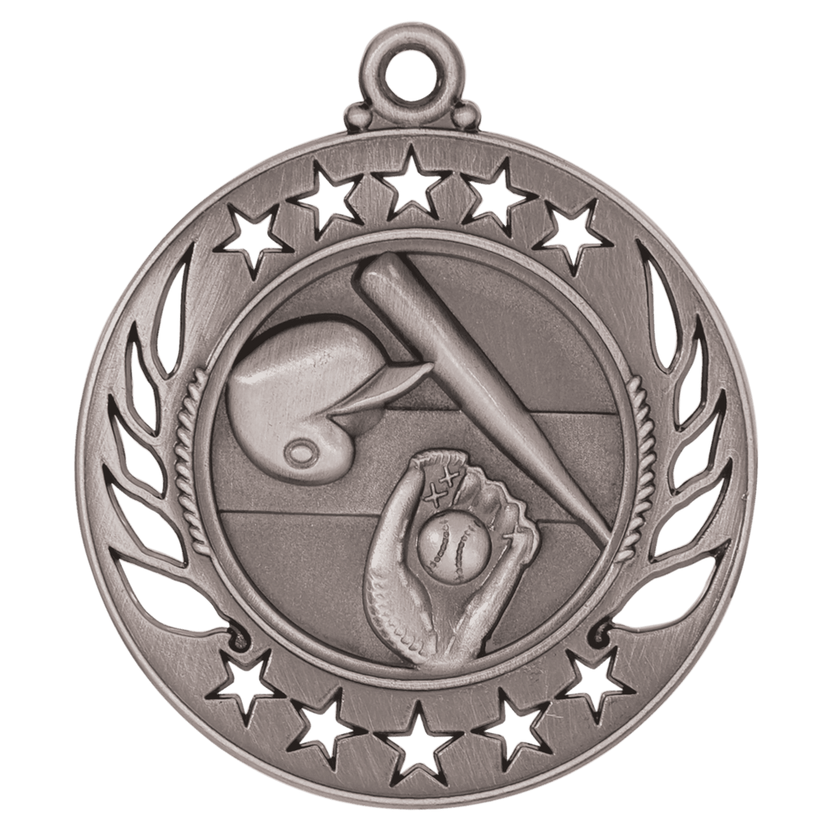 Baseball/Softball Galaxy Medal-Silver 2 1/4"