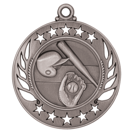 Baseball/Softball Galaxy Medal-Silver 2 1/4"