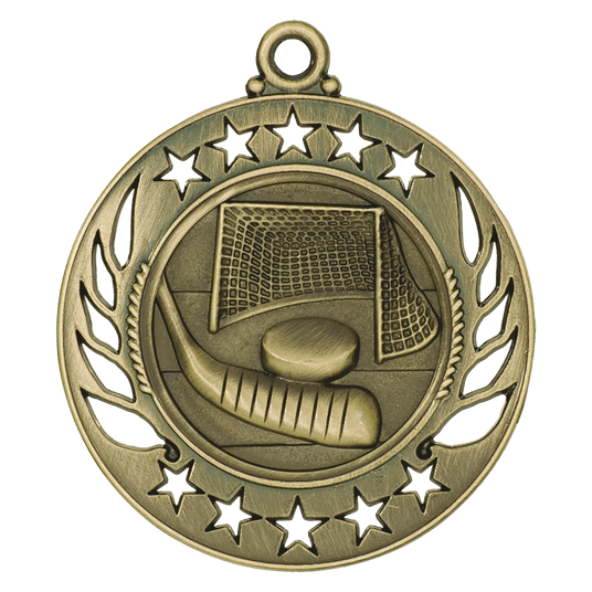 Hockey Galaxy Medal-Gold 2 1/4"
