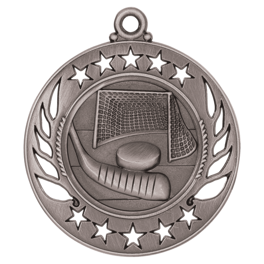 Hockey Galaxy Medal-Silver 2 1/4"
