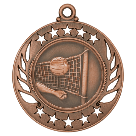 Volleyball Galaxy Medal-Bronze 2 1/4"