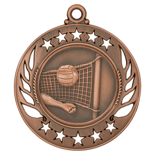 Volleyball Galaxy Medal-Bronze 2 1/4"
