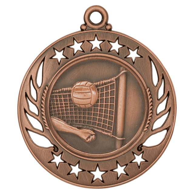 Volleyball Galaxy Medal-Bronze 2 1/4"