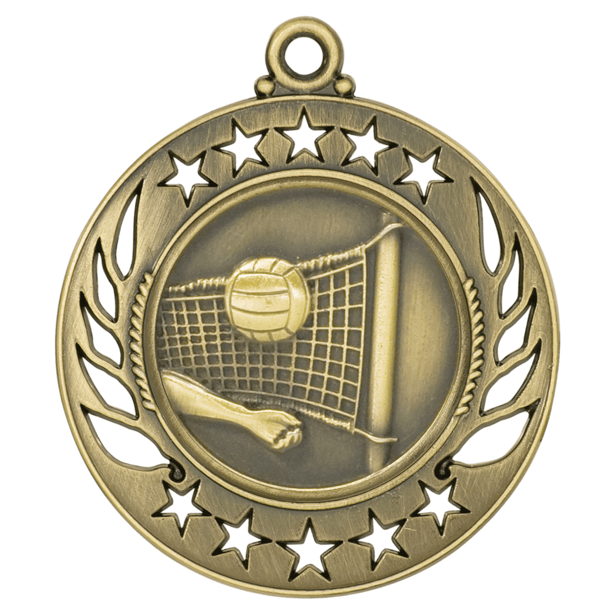 Volleyball Galaxy Medal-Gold 2 1/4"