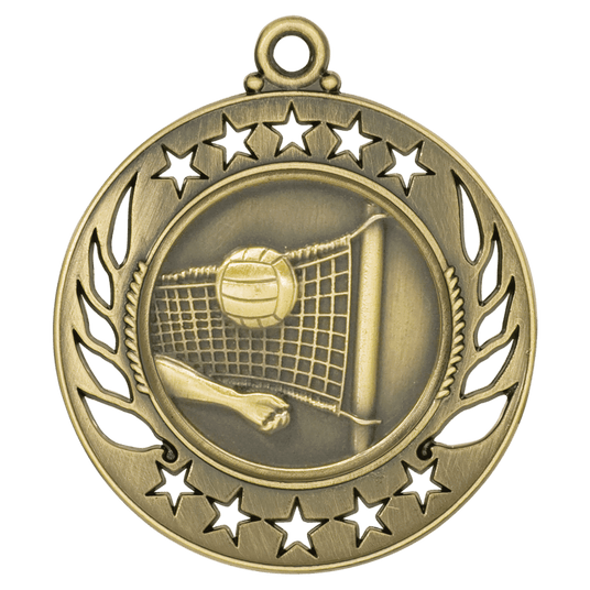 Volleyball Galaxy Medal-Gold 2 1/4"