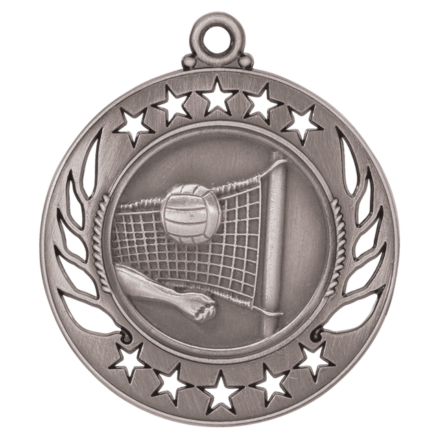 Volleyball Galaxy Medal-Silver 2 1/4"