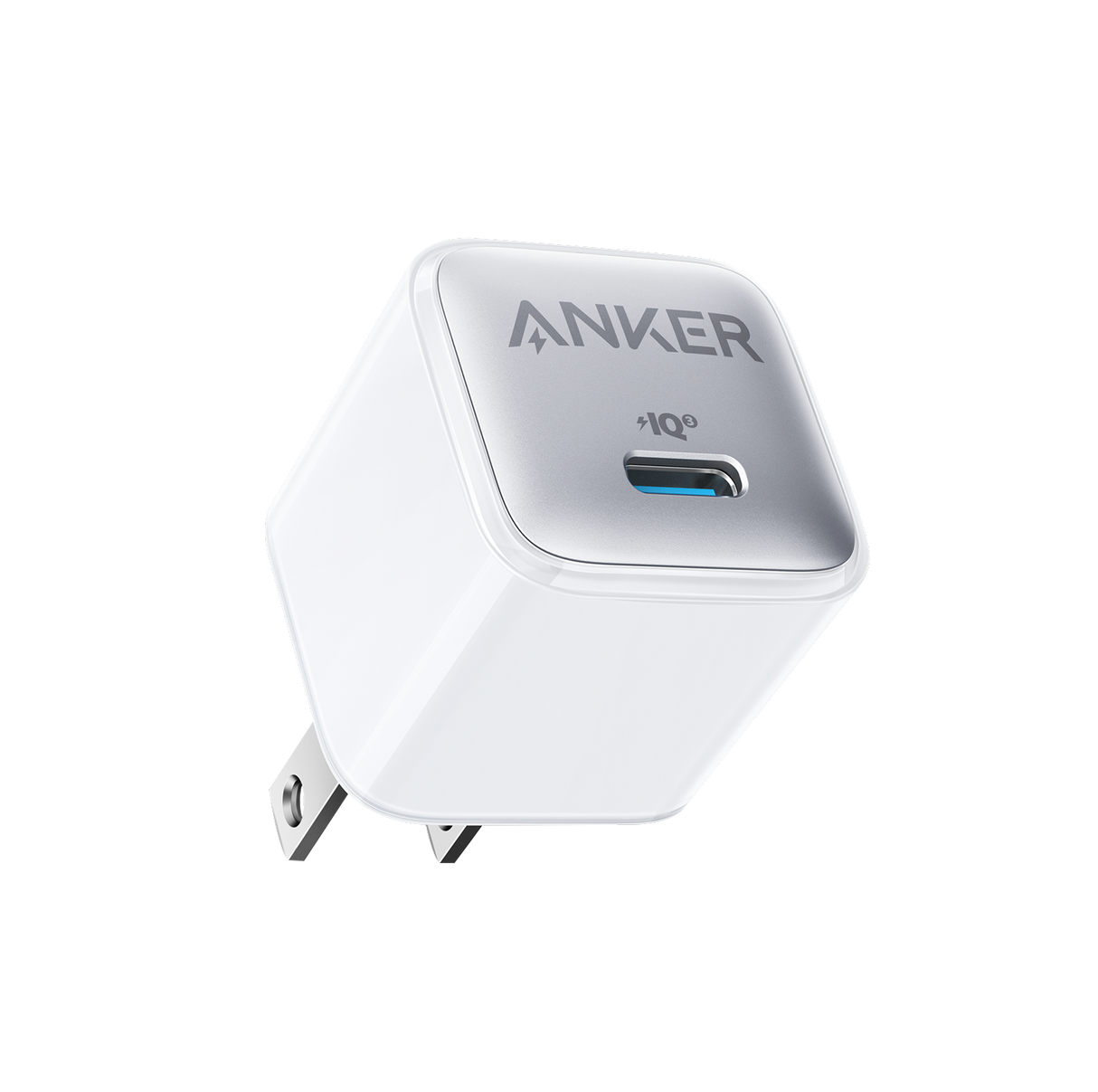Anker Nano 20W USB-C charger for fast charging, shown with compact design and single USB-C port for mobile devices.
