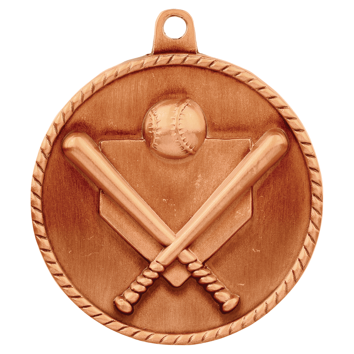 Baseball/Softball High Relief Medal-Bronze 2"