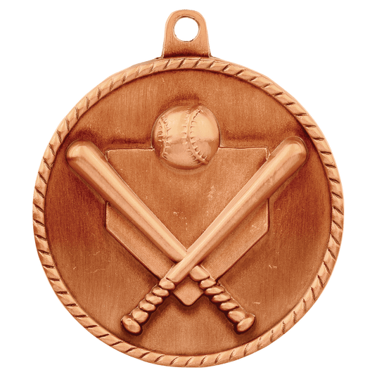 Baseball/Softball High Relief Medal-Bronze 2"
