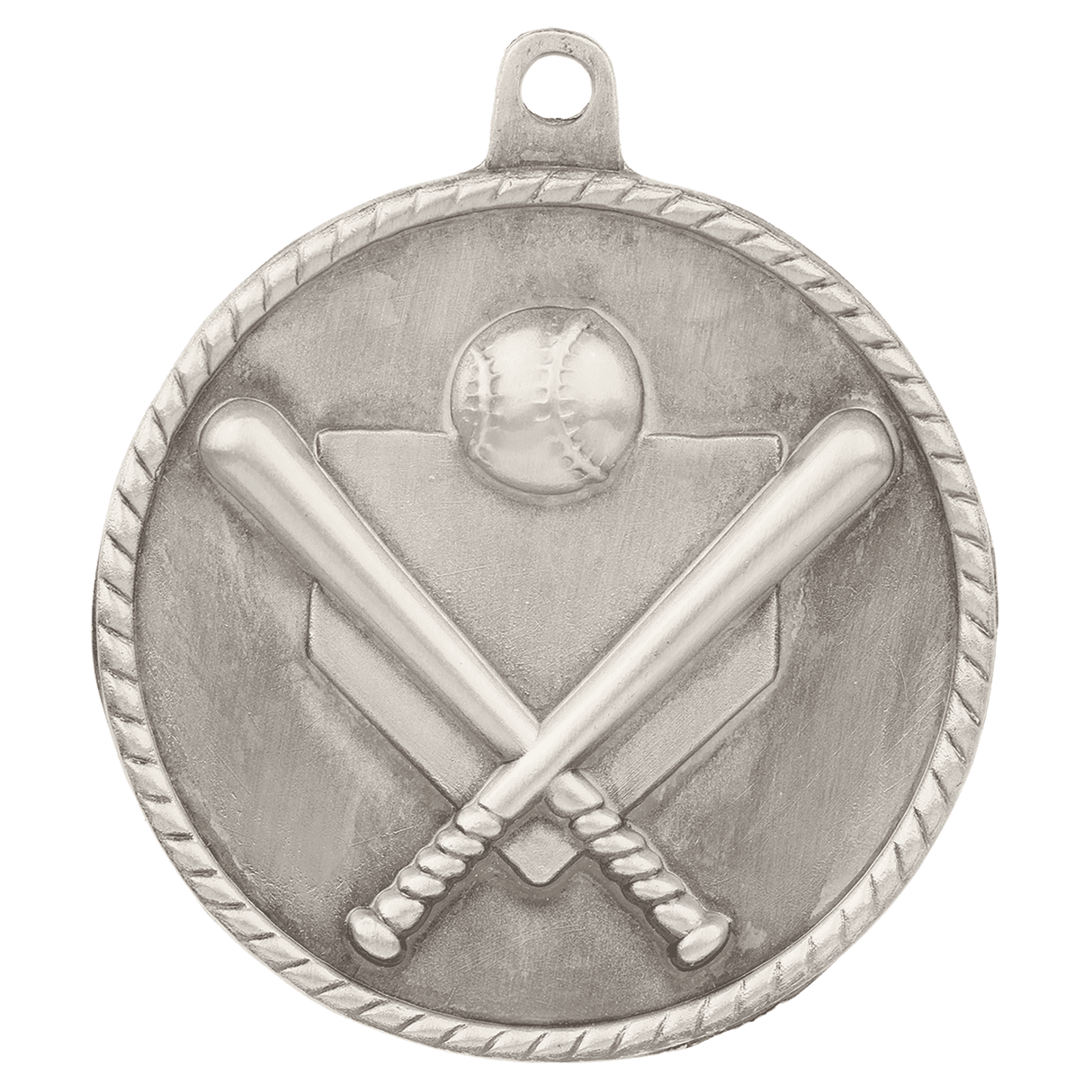 Baseball/Softball High Relief Medal-Silver 2"