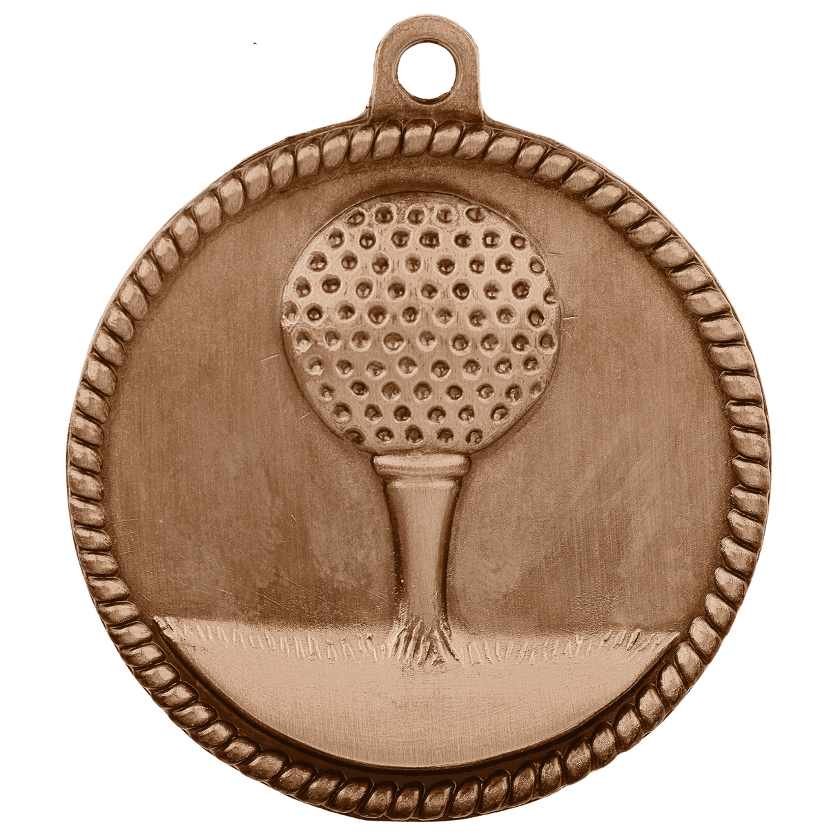 Golf High Relief Medal-Bronze 2"