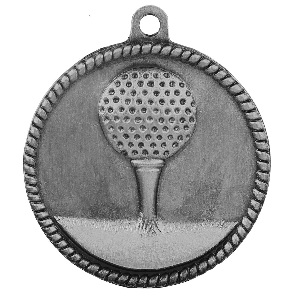 Golf High Relief Medal-Silver 2"
