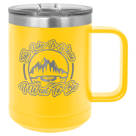 15 oz. Coffee Mug with Clear Slider Lid