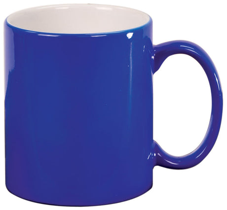 11 oz. Ceramic Round Lazer Mug