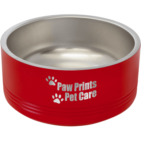 32 oz. Polar Camel Powder Coated Stainless Steel Medium Dog Bowl