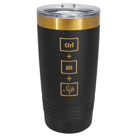 Polar Camel 20 oz. Bright Gold ION-Plated Ringneck Tumblers