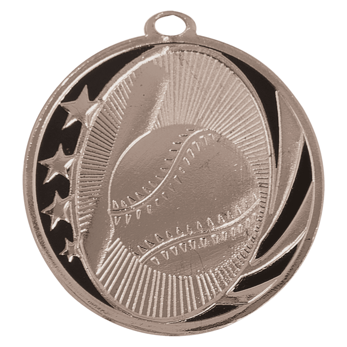 Baseball/Softball Midnight Star Medal-Silver 2"
