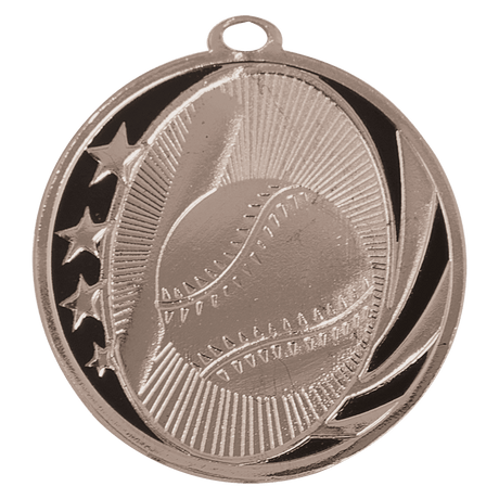 Baseball/Softball Midnight Star Medal-Silver 2"