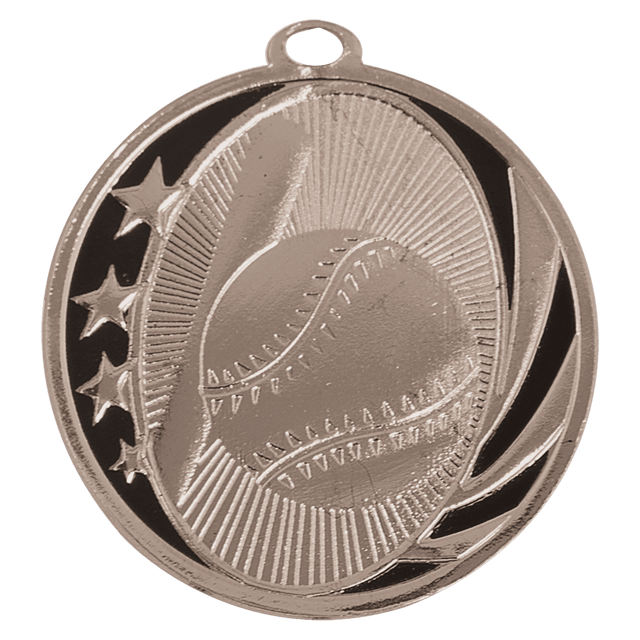 Baseball/Softball Midnight Star Medal-Silver 2"