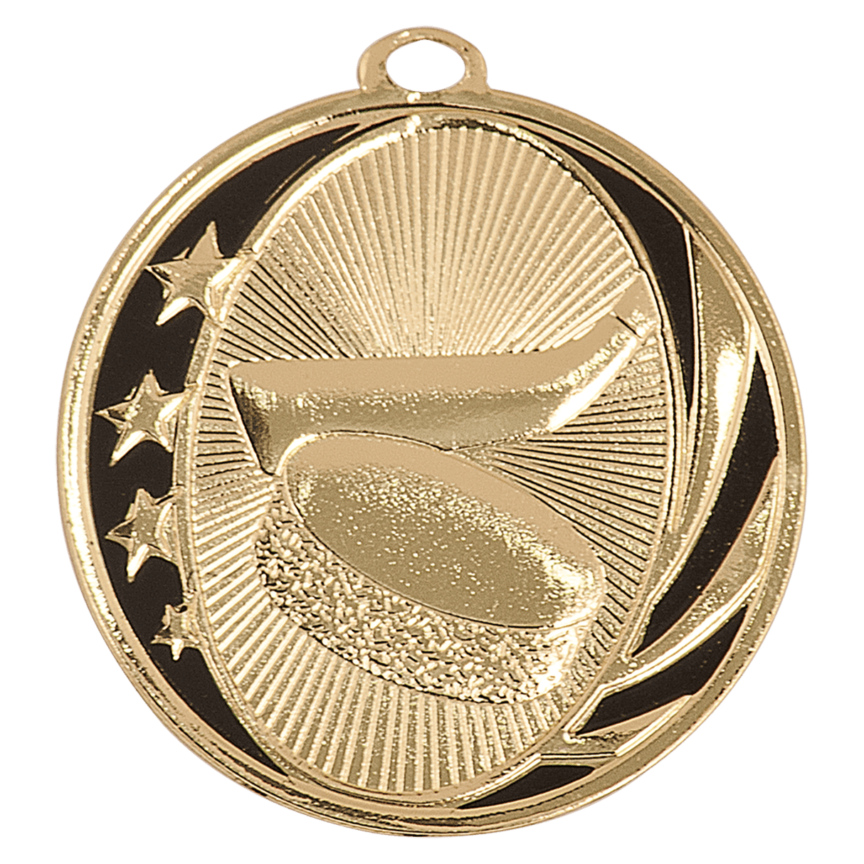 Hockey MidNite Star Medal-Gold 2"