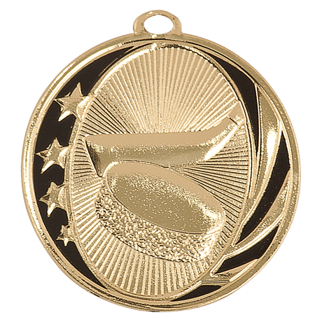 Hockey MidNite Star Medal-Gold 2"