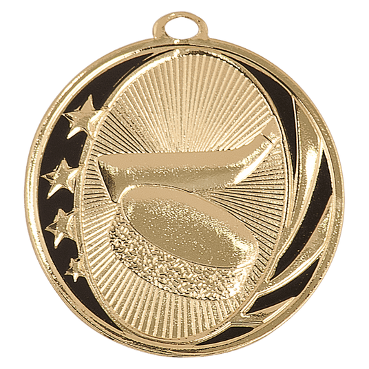 Hockey MidNite Star Medal-Gold 2"