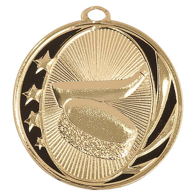 Hockey MidNite Star Medal-Gold 2"