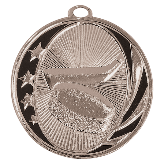 Hockey MidNite Star Medal-Silver 2"
