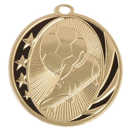 Soccer MidNite Star Medal-Gold 2"