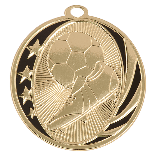 Soccer MidNite Star Medal-Gold 2"